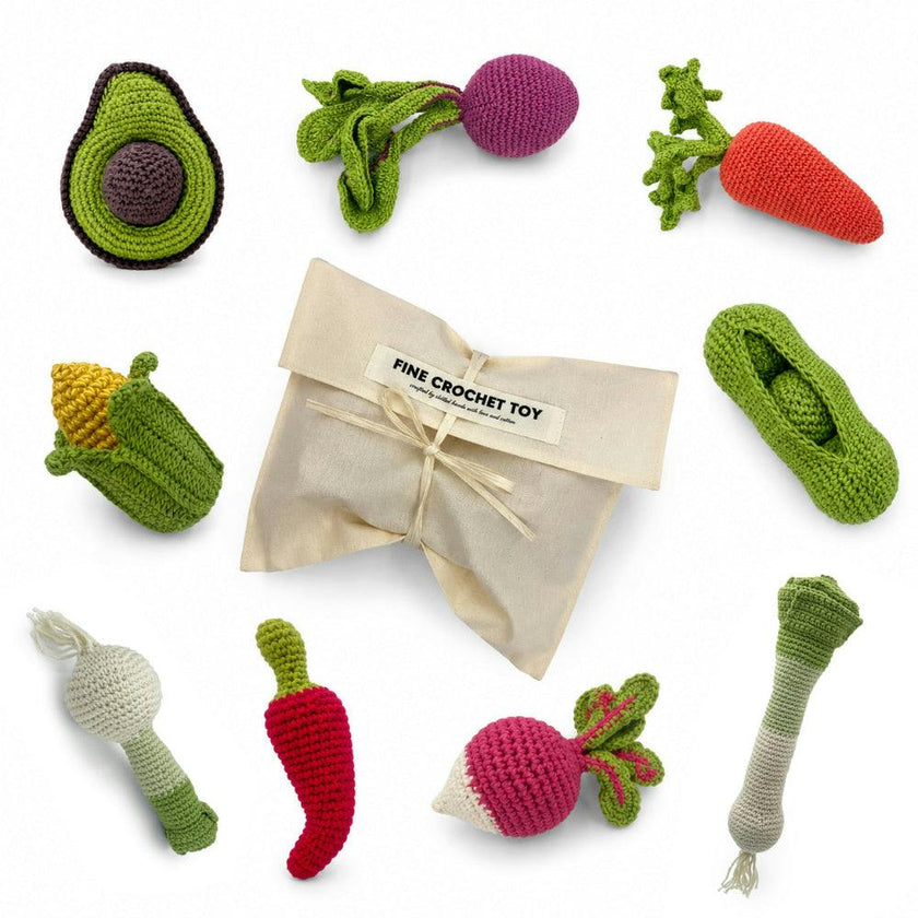 Vegetable Harvest Gift Set 👩🏻‍🌾 100% organic cotton crochet plushies