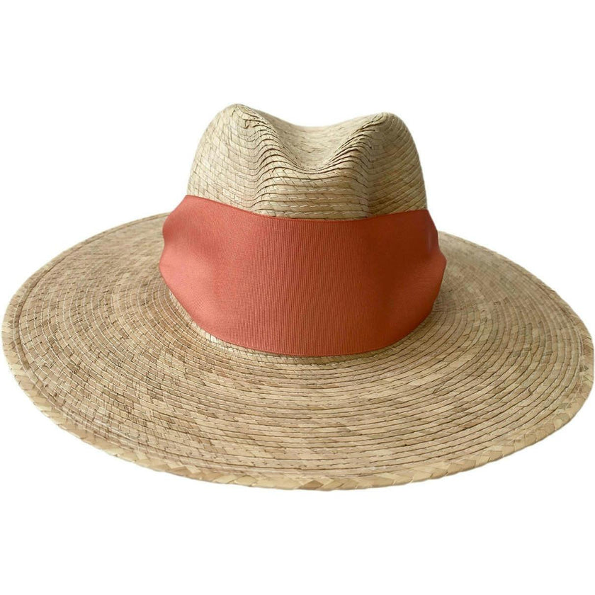 Zinnia Sun Hat - Wide & Short Red Grosgrain Ribbon