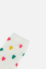 Socks (3 Pairs) Dark Blue, Pink And Beige