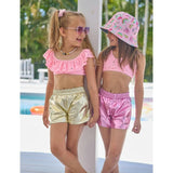 Metallic Track Shorts Blue
