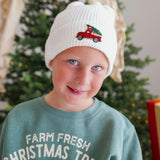 Christmas Truck Patch Beanie