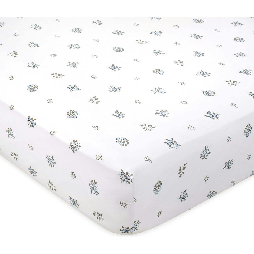 Feuille Bluer Sateen Crib Sheet