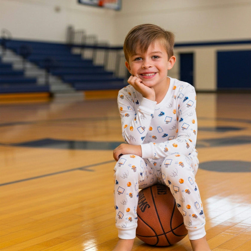 The Organic Long Sleeve Pajama Set [Basketball]