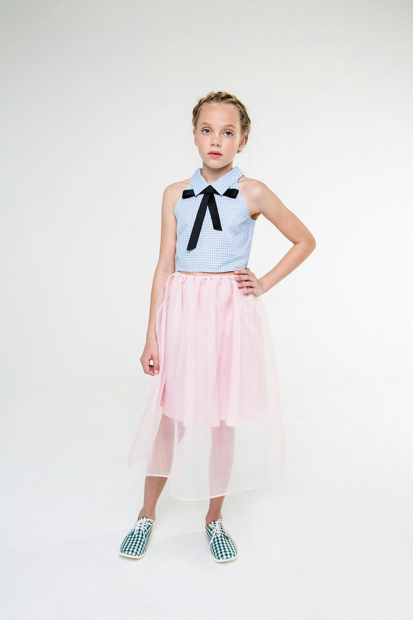 Louise (carnation pink gingham and skirt)
