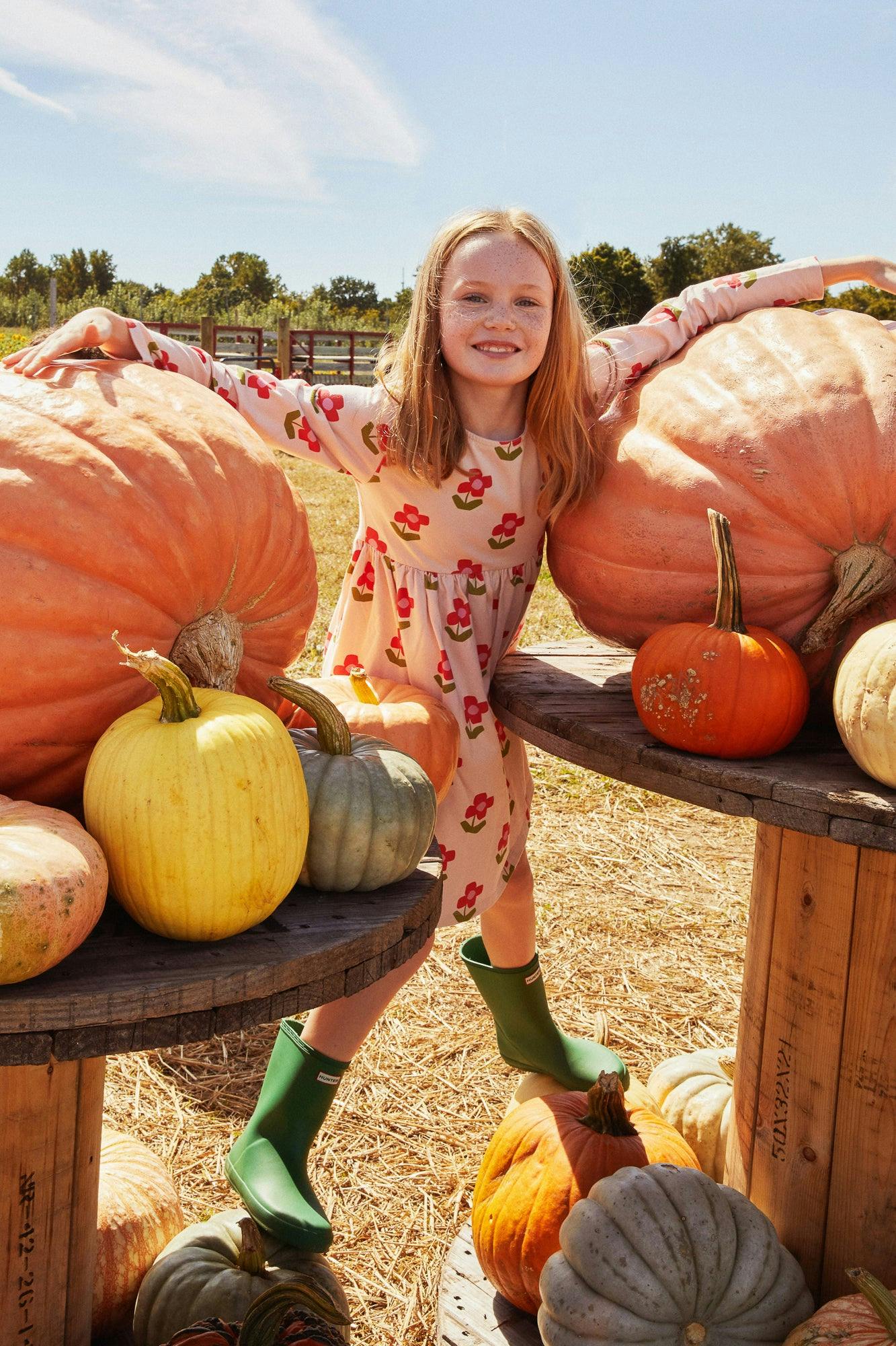 Recycled Jersey Flowers Kid Dress