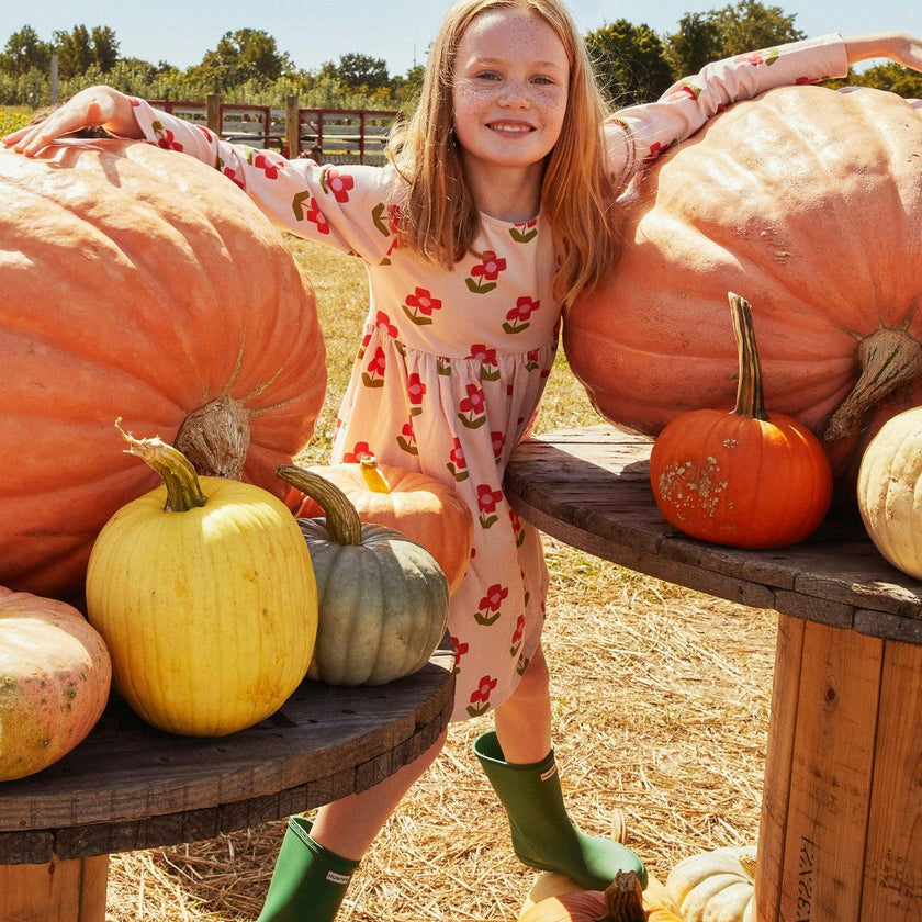 Recycled Jersey Flowers Kid Dress