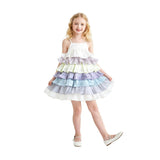 White Talia Gradient Ruffle Dress