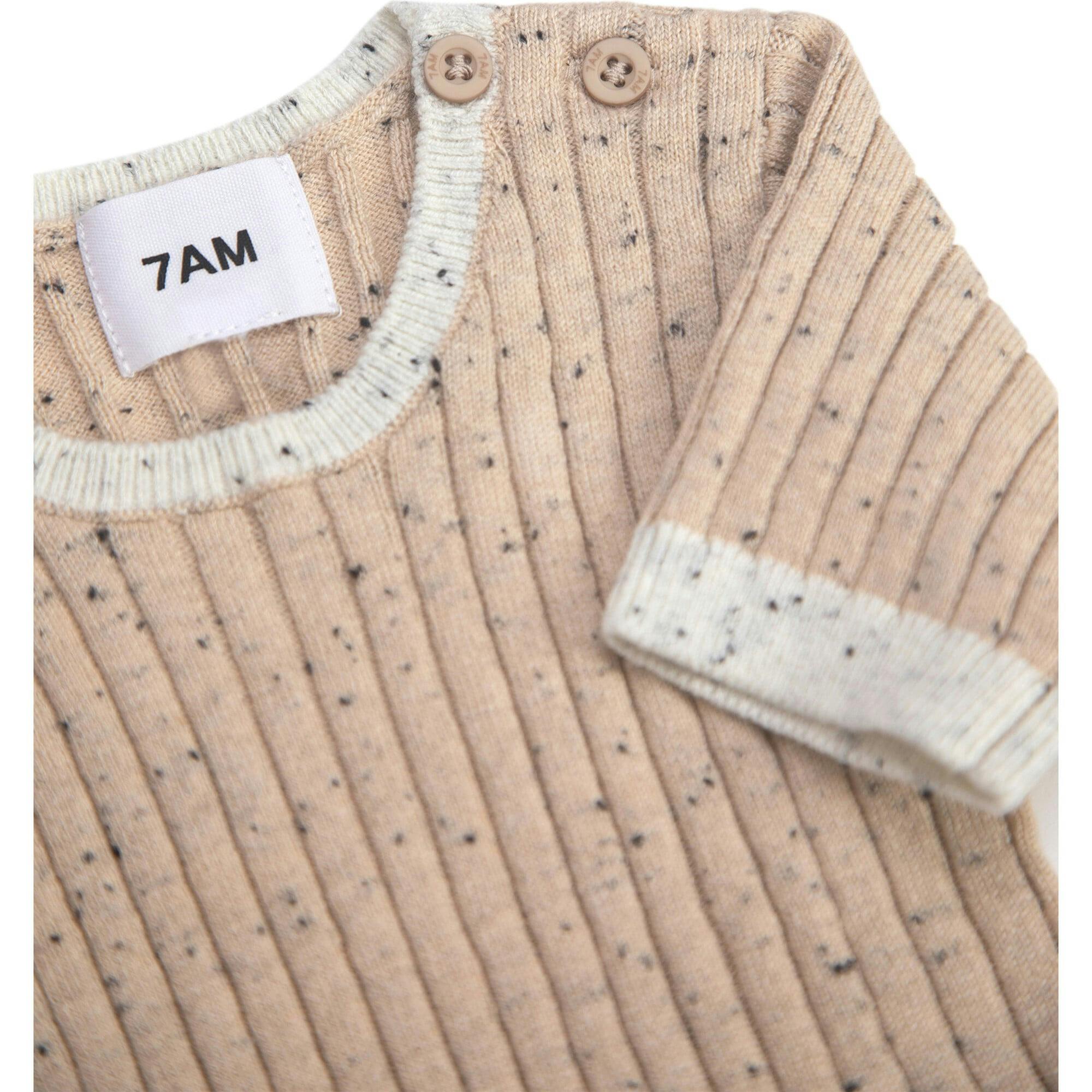 Ribbed Knit Short Sleeve Retro Top