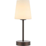 Carson 12.75" Modern Minimalist Iron Rechargeable Integrated LED Table Lamp