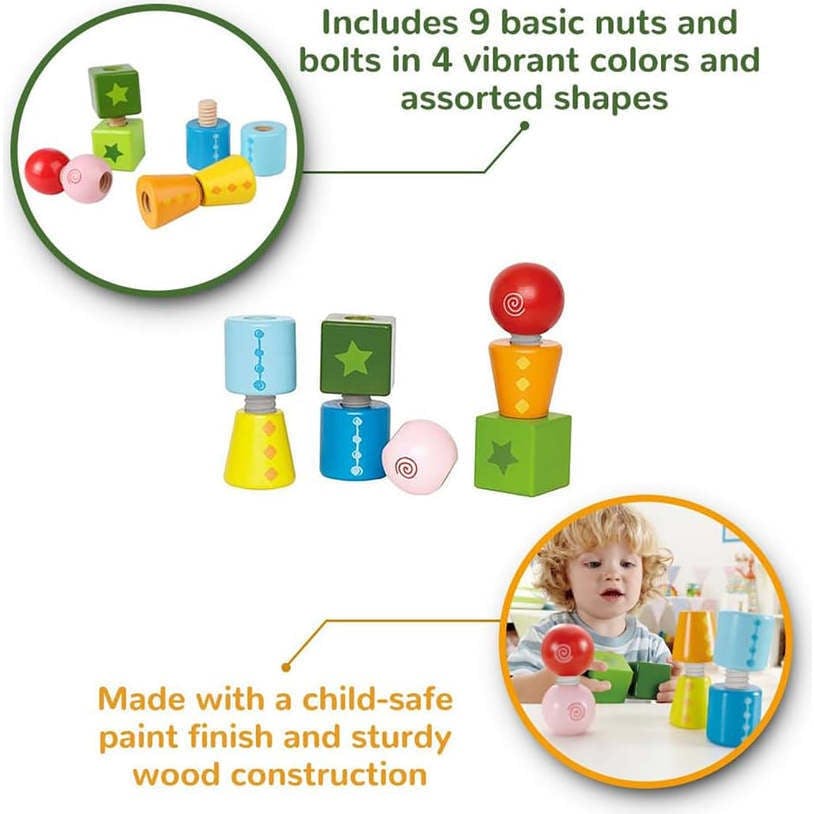 Hape: Twist & Turnables&nbsp;- Colorful Wooden Shapes Blocks