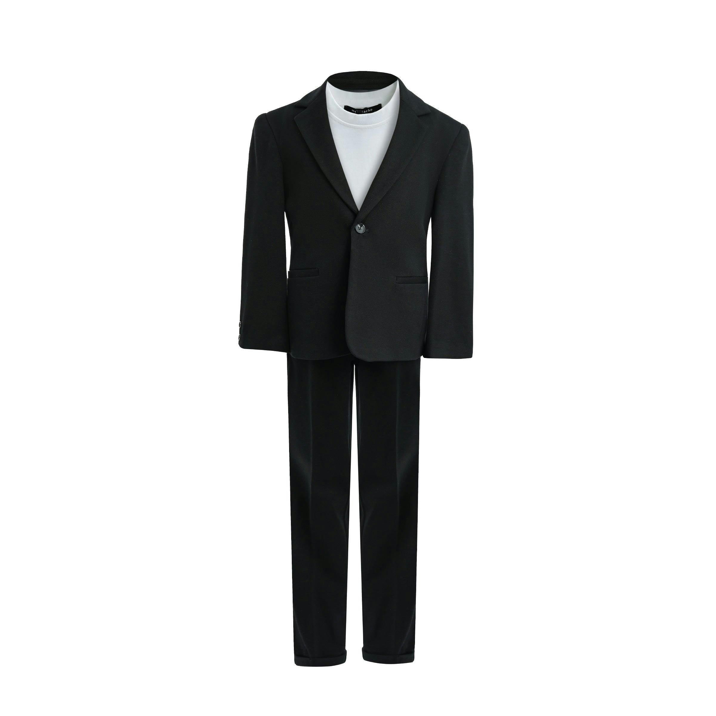 Black Slim-Fit Suit Set