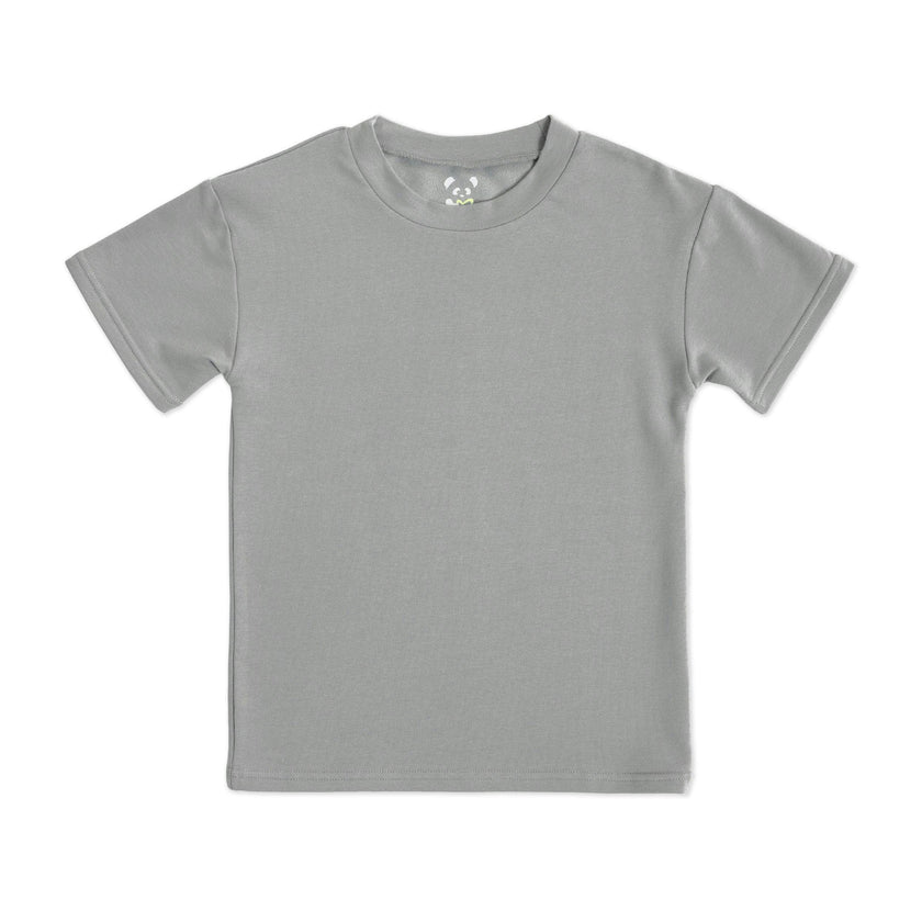 Stormy Grey Bamboo Terry Kids Oversized T-Shirt