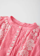 Selena Cotton Embroidered Romper