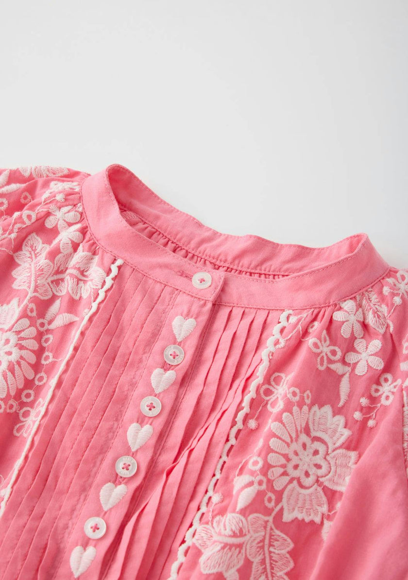 Selena Cotton Embroidered Romper