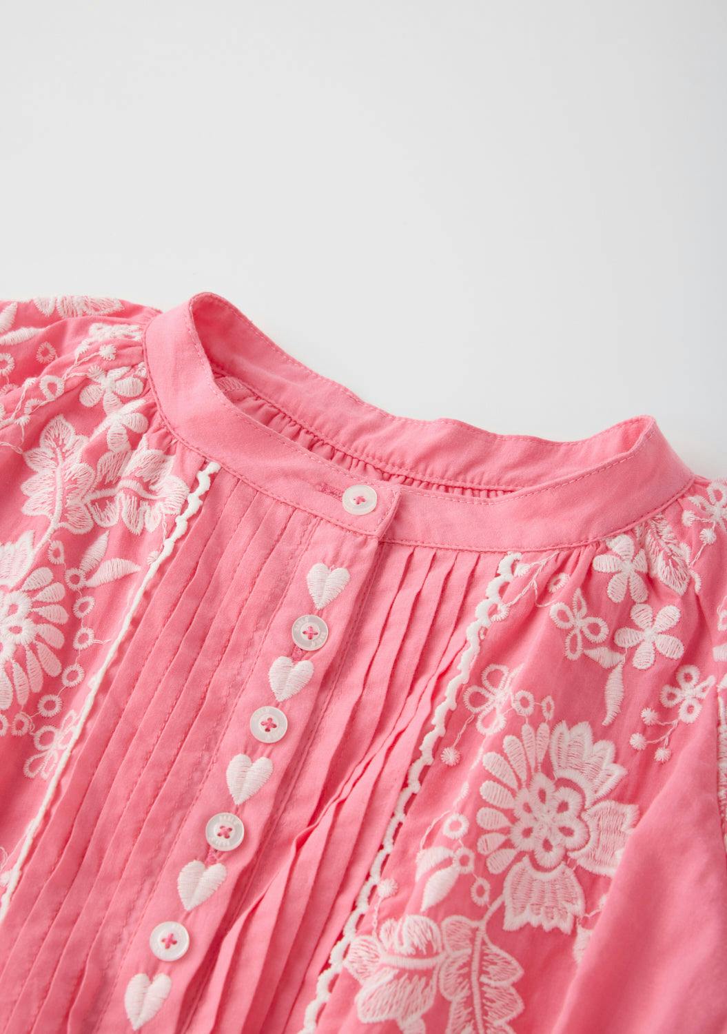 Selena Cotton Embroidered Romper