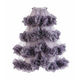 Purple Elysia Tiered Ruffle Dress