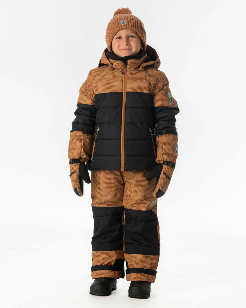 Two Piece Play Snowsuit Brown And Black With Brown Pants