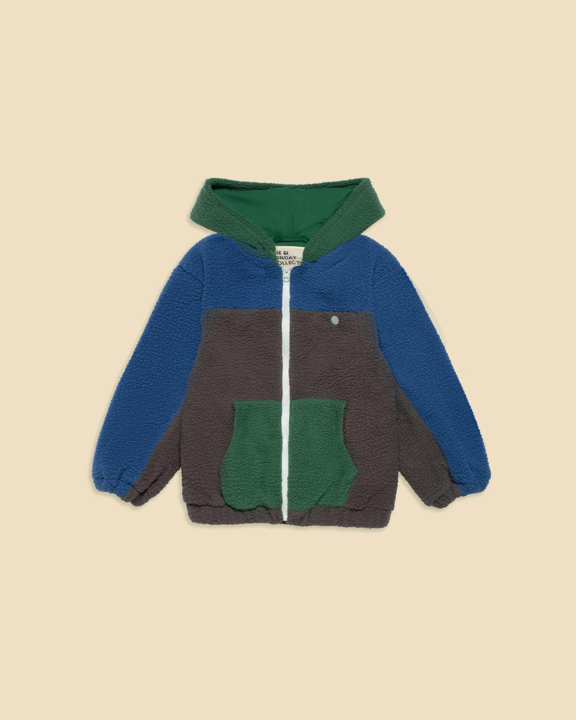 Polar Fleece Zip Up in Blue Note