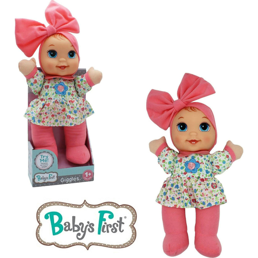 Baby's First Giggles Baby Doll Toy with Floral Top