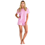 Women's Hepburn Gingham Pink Short PJ Set - Organic Cotton Poplin