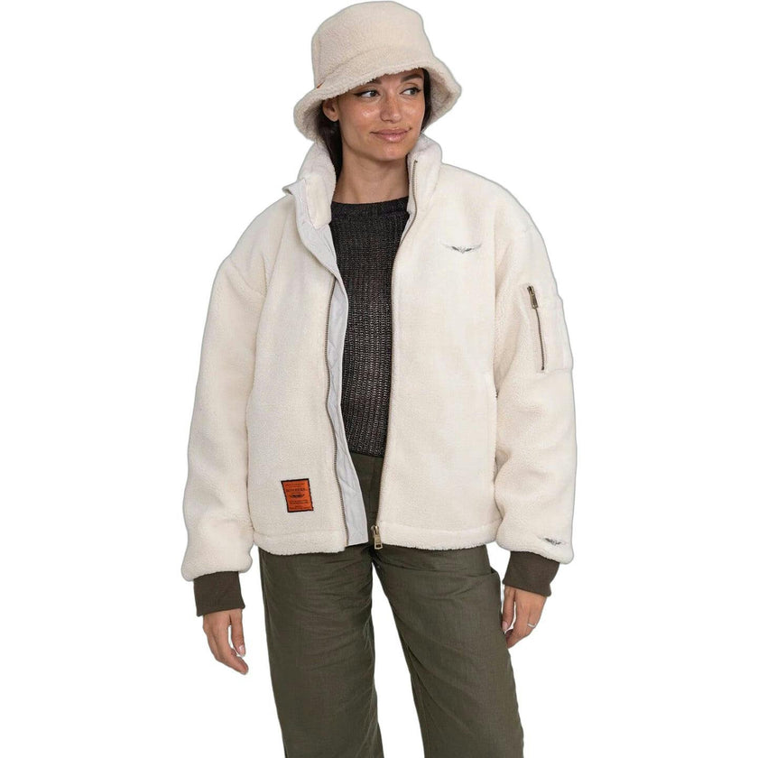 BOMBERS ORIGINAL Cleveland Fleece Jacket - Creme