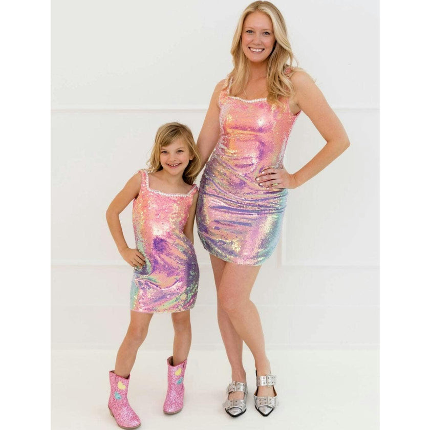 Women's Sunset Ombre Shimmer Dress