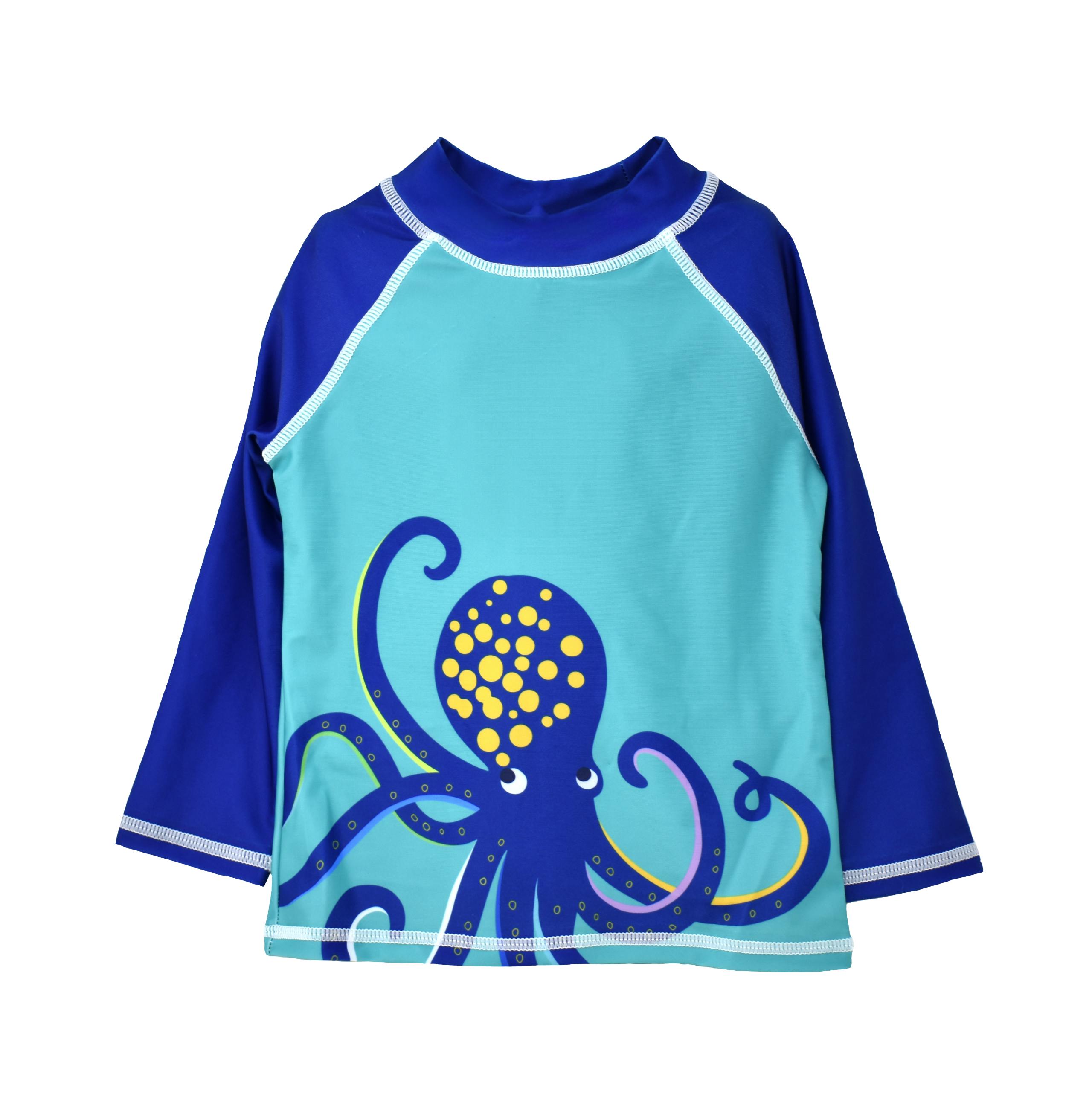 UPF 50+ Graphic Rash Guard Swim Top - F