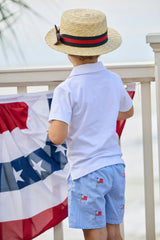 Embroidered Basic Short - Flags
