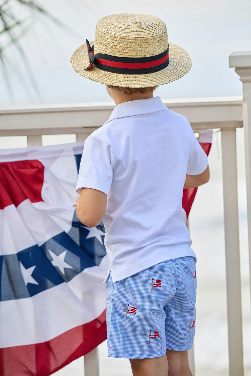 Embroidered Basic Short - Flags