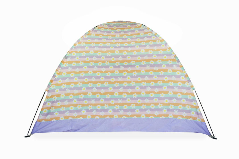 Indoor/Outdoor Camping Play Tent - Happy Daisy Stripes