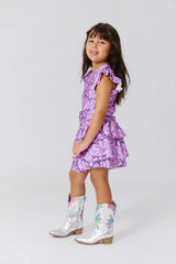 Girls Hi-shine Tiered Skirt