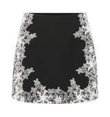 The Ash Skirt - Black with Ivory Lace
