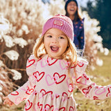Recycled Cotton Hearts Kid Ruffle Dress