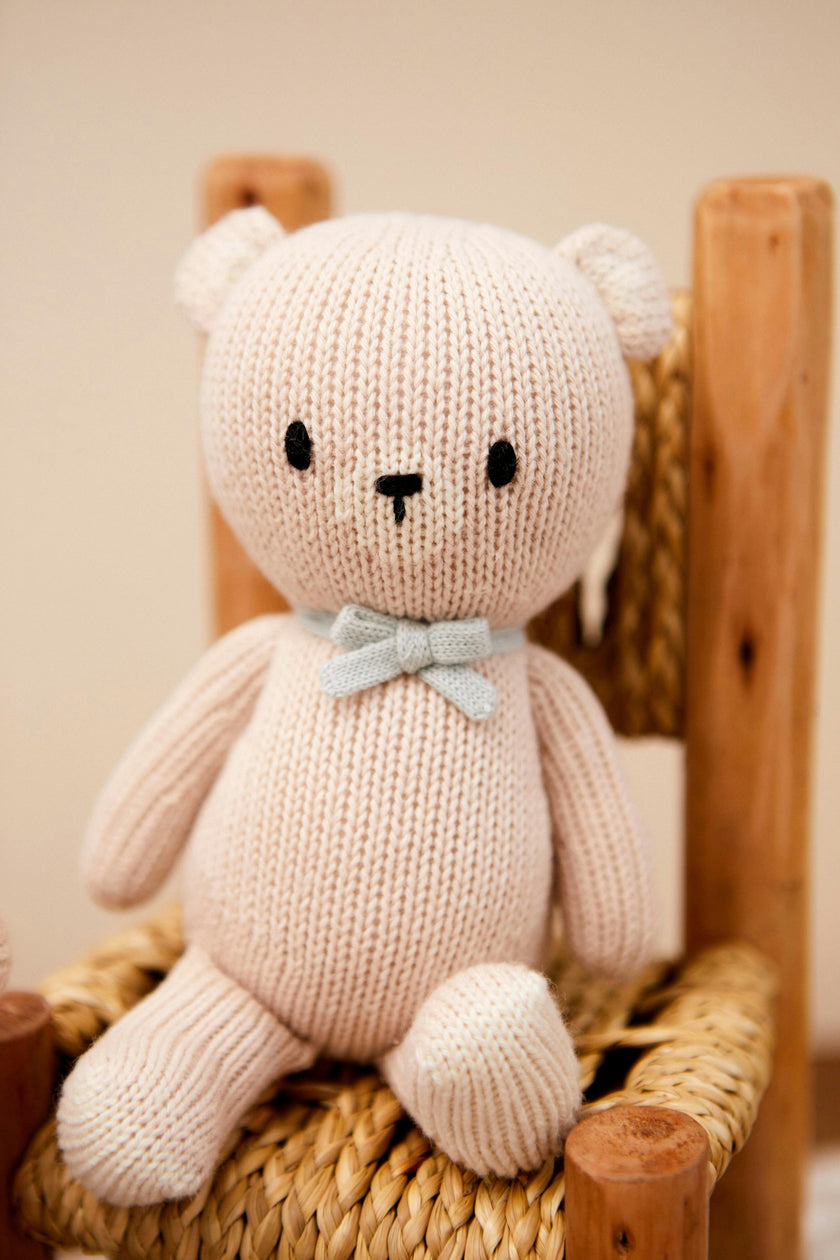 The Baby bear 8.5" Light Beige & Light blue