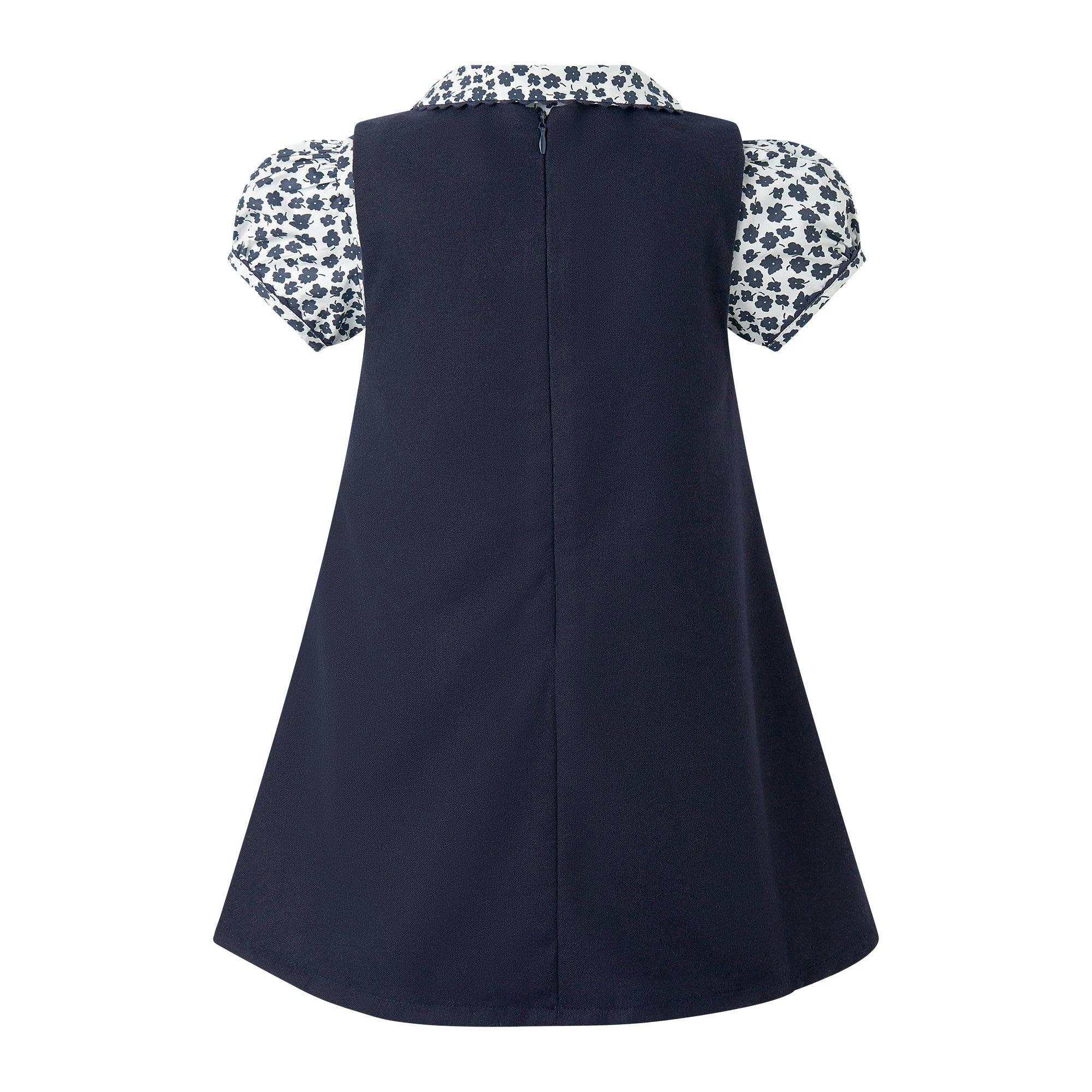 Floral Blouse Pinafore Set