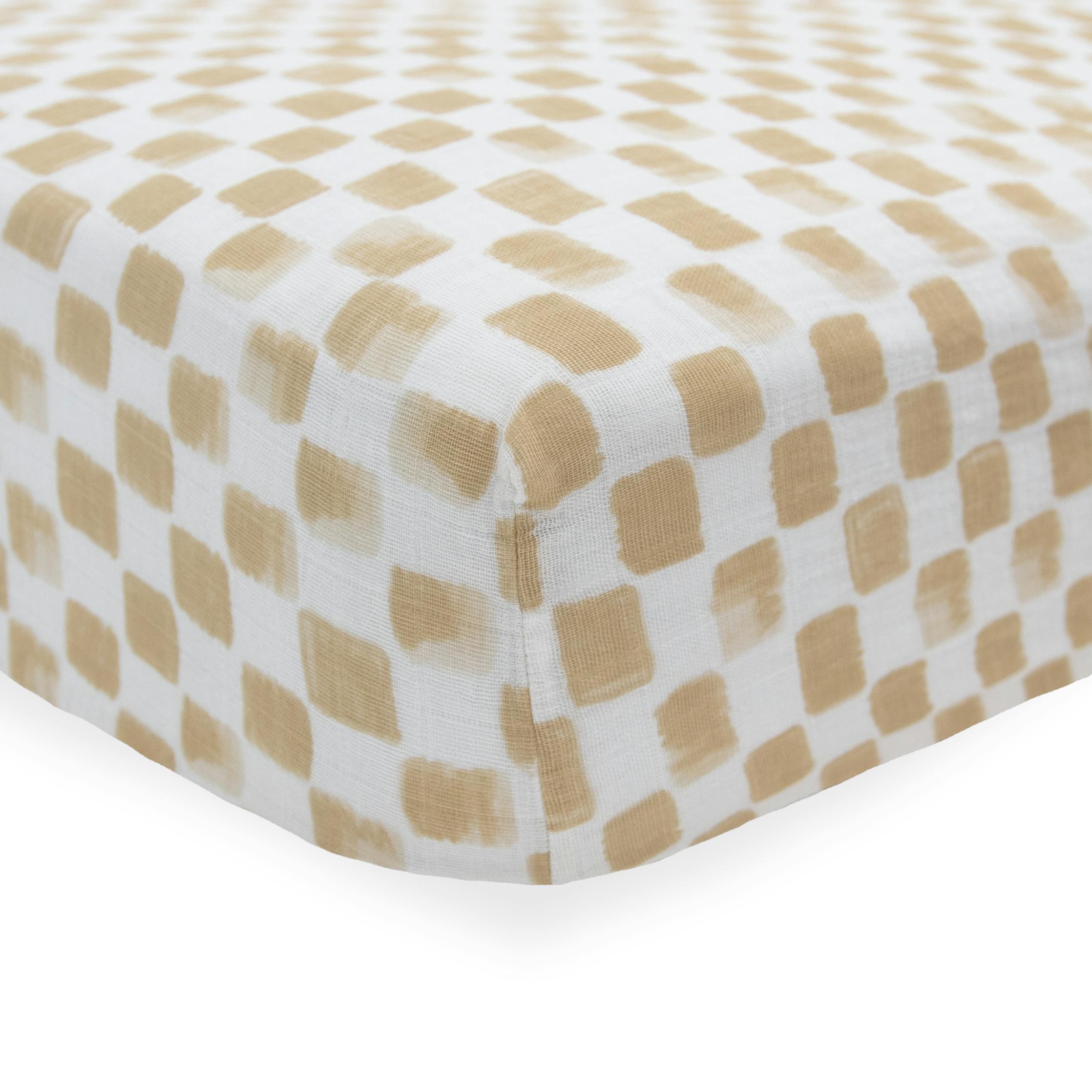 Cotton Muslin Crib Sheet - Adobe Checker