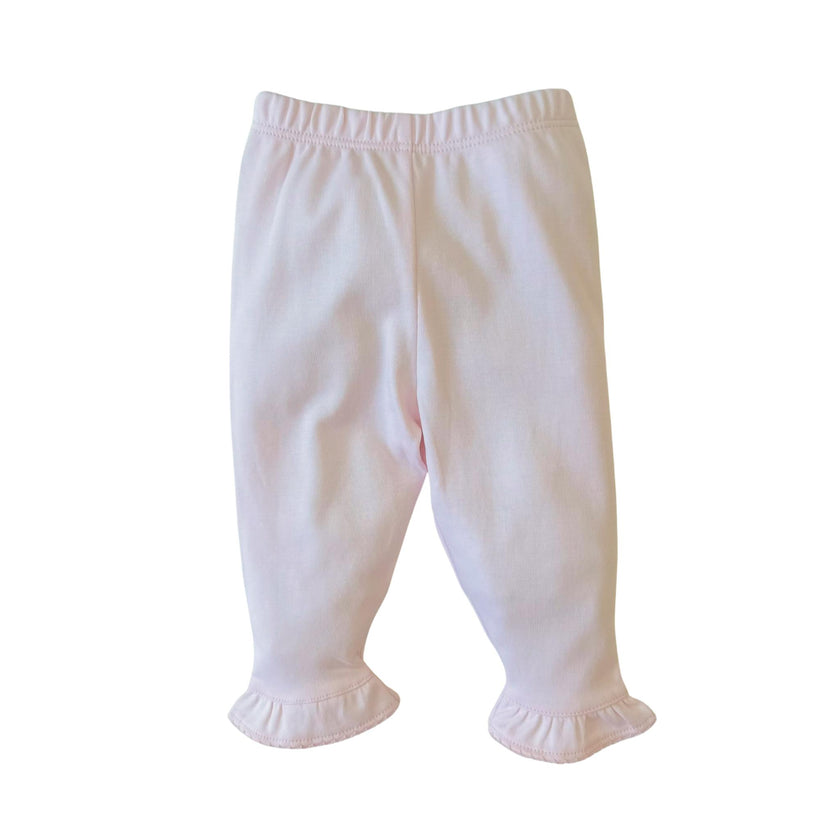 Pima Ruffle Baby Pants Pink