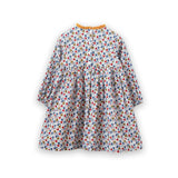 Toddler Long Sleeves Dress with Lace Trim