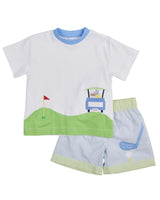 Stripe Swimtrunk With Golf Club