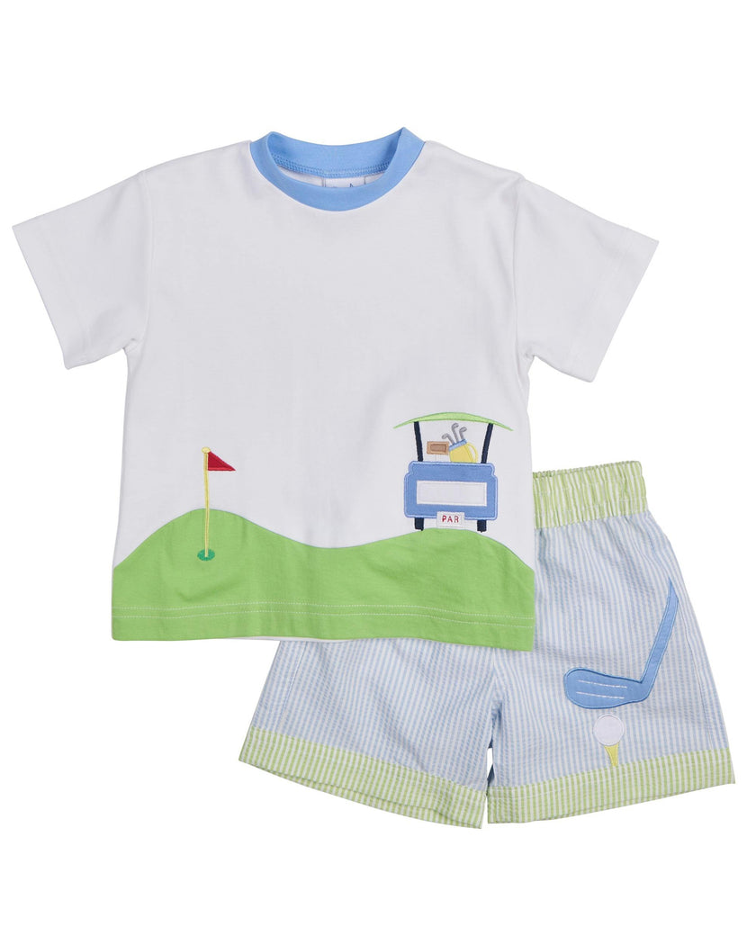 Stripe Swimtrunk With Golf Club