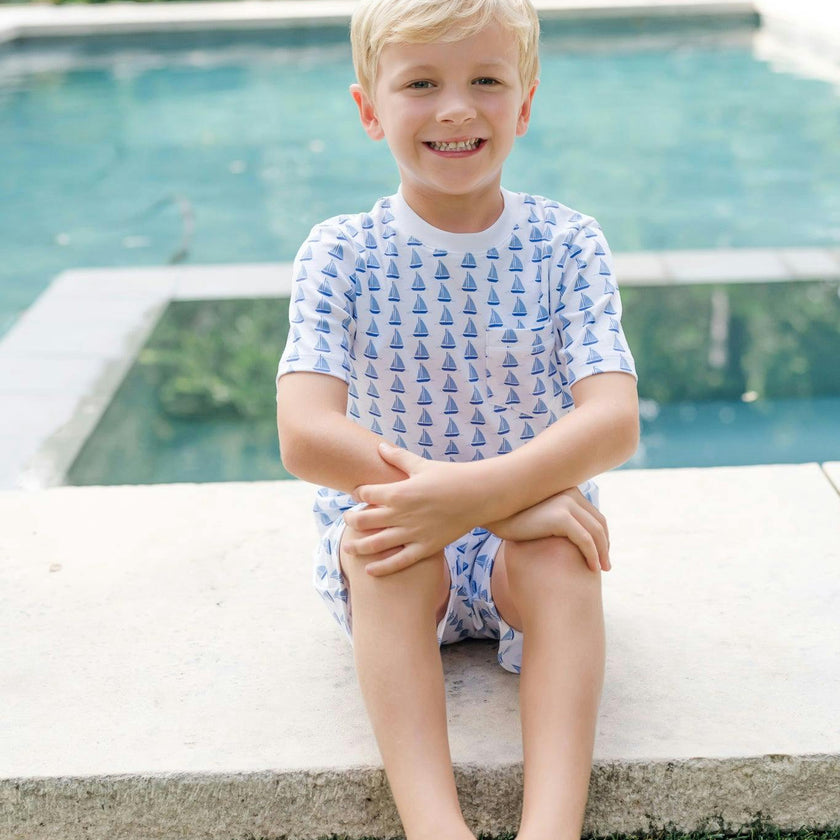 Charles Boys' Short Set - Sailing Away