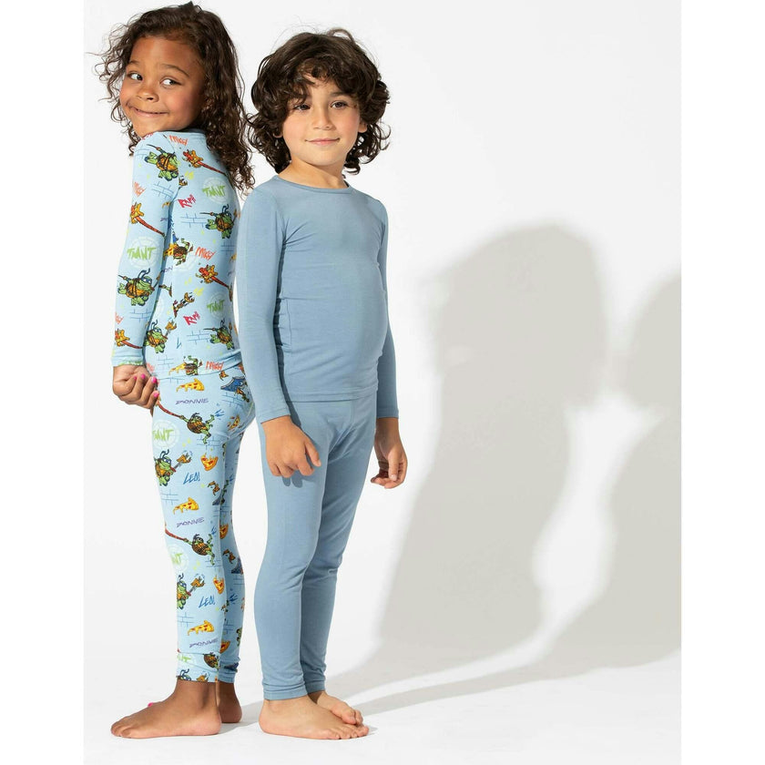 Oasis Teal Bamboo Kids Pajamas