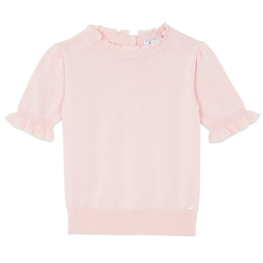 TARTINE ET CHOCOLAT Ruffle Sleeve Sweater - Azalée