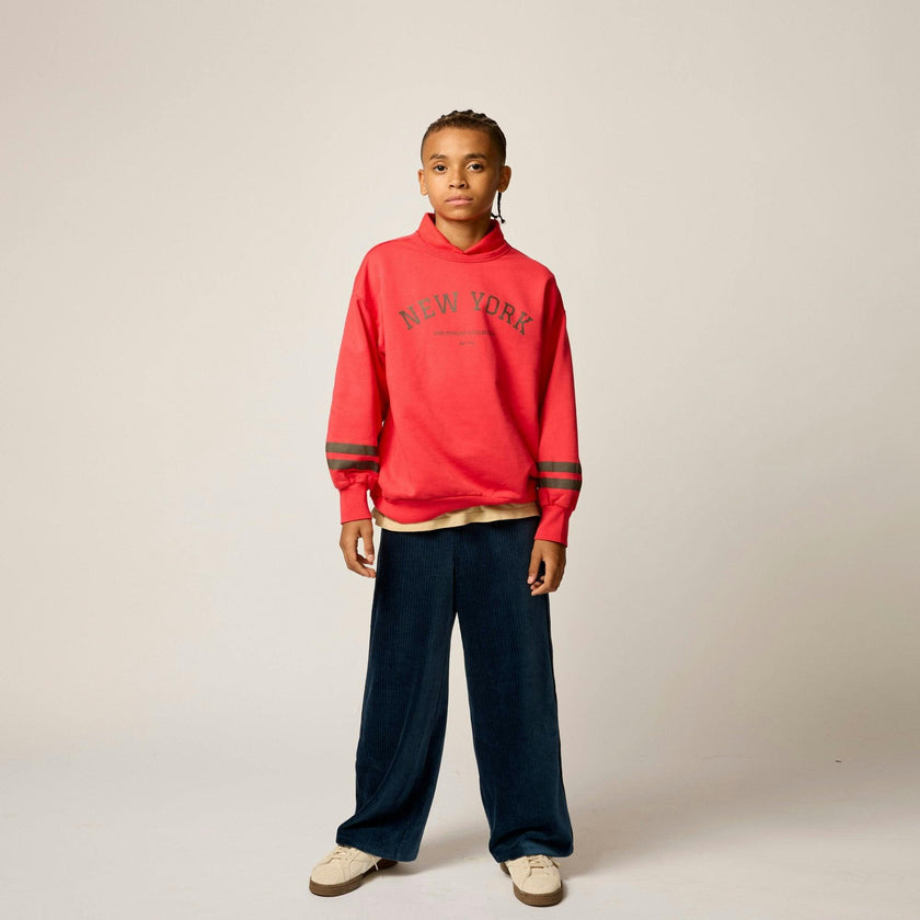 Organic Sunday Sweatshirt in Faded Red