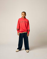 Organic Sunday Sweatshirt in Faded Red
