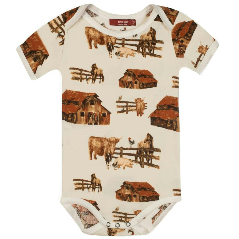 Homestead Organic Cotton Short Sleeve One Piece