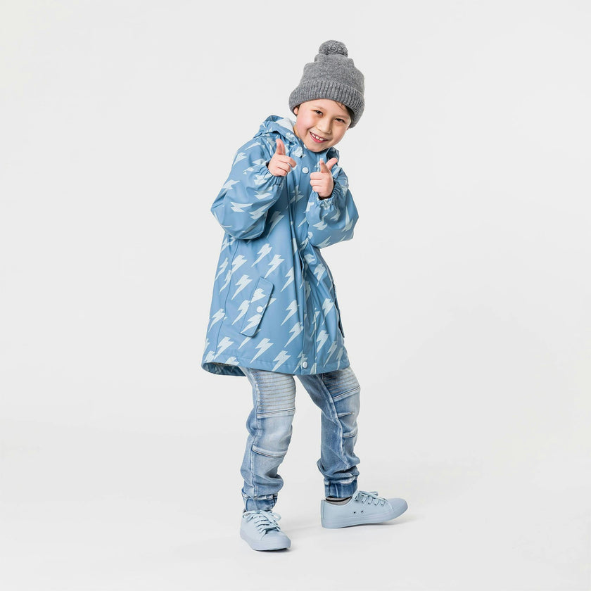 Recycled Waterproof Raincoat, Blue