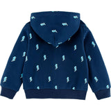 Soft Fleece Zip-up Hoodie, Blue Lightning