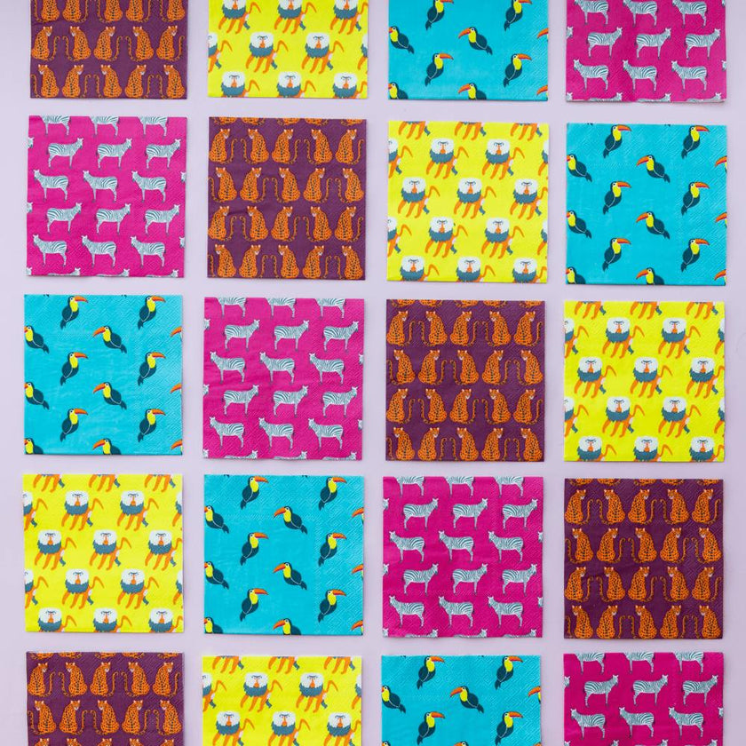 Jungle Animals Cocktail Napkins