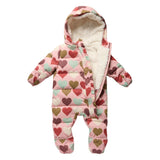 Baby Girls Ruffle Snowsuit - Multi Harvest Hearts